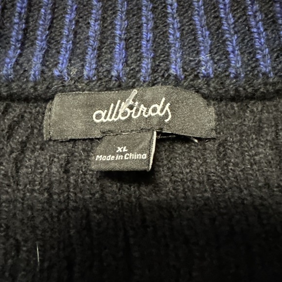 Allbirds Sweater Mens XL Black 100 Merino Wool The Jumper Crewneck Knit Pullover - Picture 3 of 7